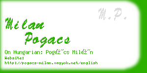 milan pogacs business card